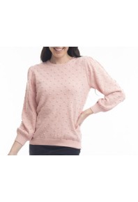 Orientique Knit Bobble Jumper - Soft Pink